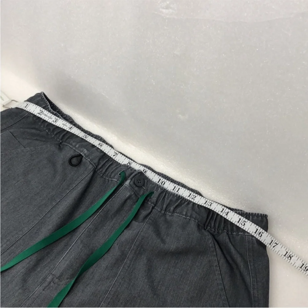 Figs Scrub Pants Gray Technical Collection Cargo Green Drawstring Men’s Size M